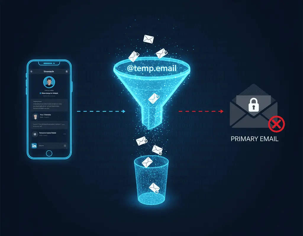 LinkedIn Privacy: When to Use Real vs. Temporary Email (2025 Guide)